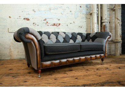 Durable Chesterfield Couch Sofa Upholstery Microfiber Fabric Seat Pad