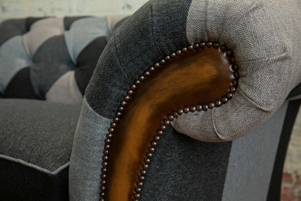 Durable Chesterfield Couch Sofa Upholstery Microfiber Fabric Seat Pad