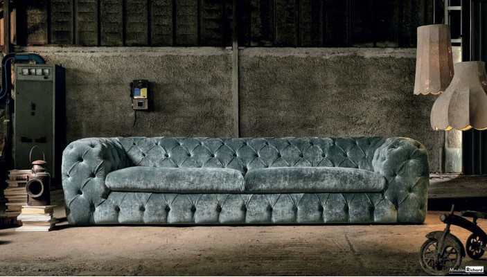 Luxury Chesterfield Designer Couches Leather Sofa Textile Fabric xxl big couches