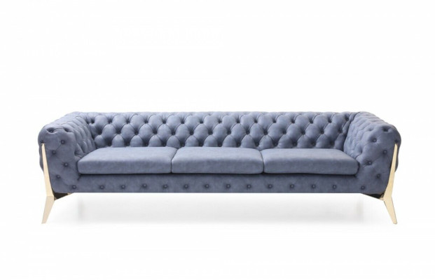 Luxury High Quality Sofa Couch Upholstery Seat 3+2+1 Suite Chesterfield Sets