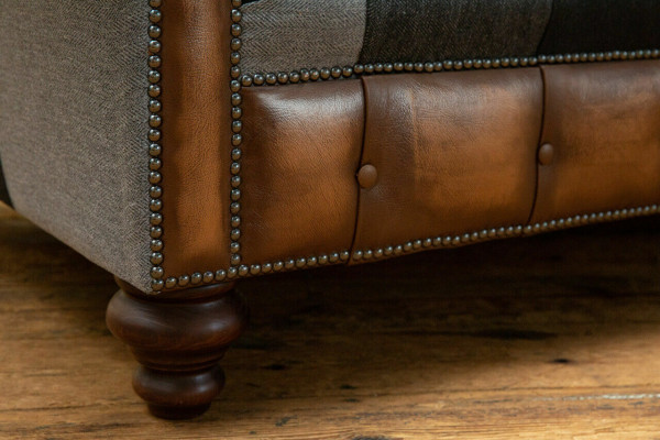 Chesterfield Textile Sofa 3 Seater Sofa Upholstery Sofas Design Luxury Fabric Sofas New