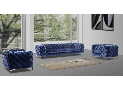 Sofa Chesterfield Couch Upholstery Suite Textile 2+1 designer couches new XXL Big