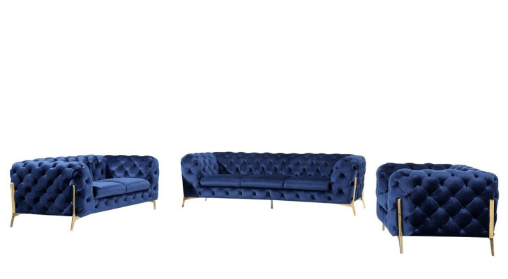 Luxury High Quality Sofa Couch Upholstery Seat 3+2+1 Suite Decorative Chesterfield