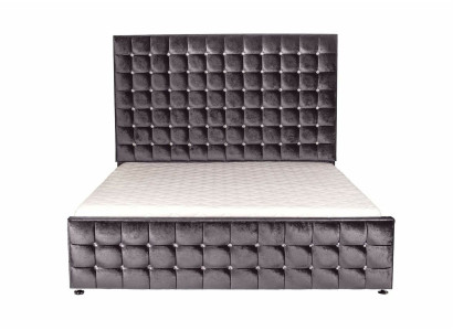 Designer black Chesterfield Bed with crystal stones luxury furniture