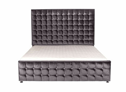 Designer black Chesterfield Bed with crystal stones luxury furniture