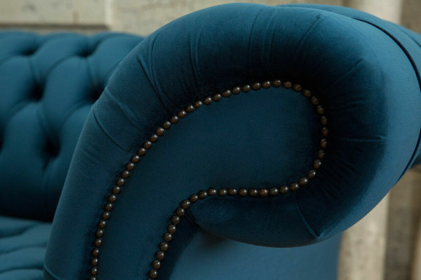 Design Chesterfield Sofa set 4 Seater Fabric Couch Sofa Upholstery Sofas 265cm
