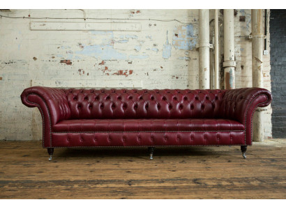 Chesterfield Design Sofa 4 Seater Couch Upholstery Luxury Classic Textile Sofas