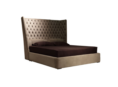 English Large Bed Chesterfield Double bed Designer Hotel Velvet Furniture