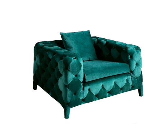 Green Chesterfield 3+1 Seating Set Sofa Fabric Couches Upholstery Suite