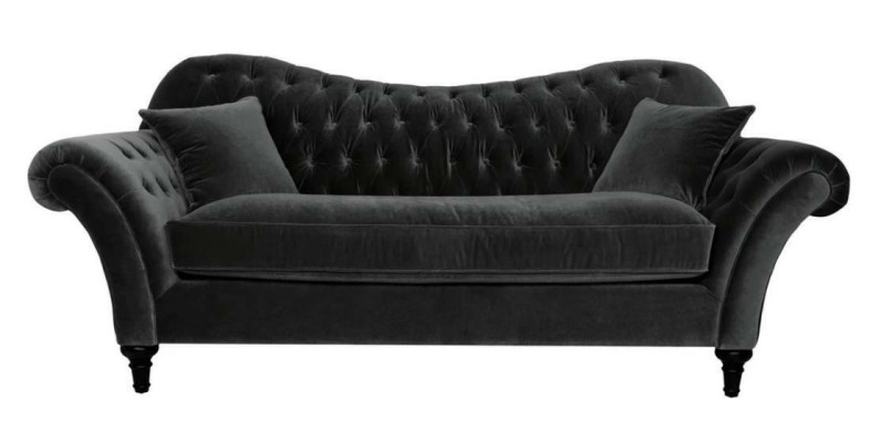 Couches Upholstery Sofa Sofas Chesterfield Black Three Seater Fabric Living room new