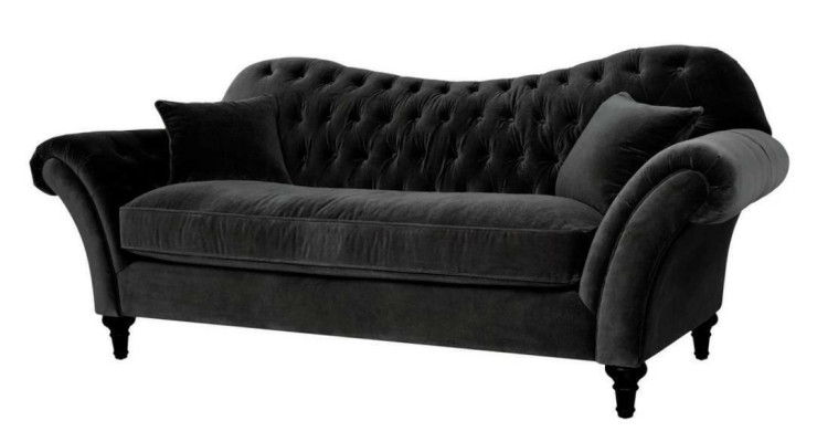 Couches Upholstery Sofa Sofas Chesterfield Black Three Seater Fabric Living room new