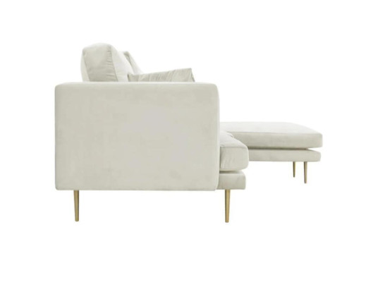 Elegance in white for your exclusive designer sofa in a luxurious L-shape style