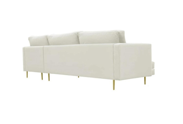 Elegance in white for your exclusive designer sofa in a luxurious L-shape style