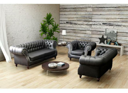 Chestefield Sofa set Leather Sofa Sofa Upholstery Suite Couch 3+2+1 new