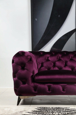 Luxury High Quality Sofa Couch Upholstery Seat 3+2 Suite Chesterfield Sets