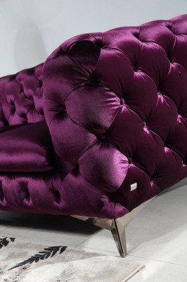 Luxury High Quality Sofa Couch Upholstery Seat 3+2 Suite Chesterfield Sets
