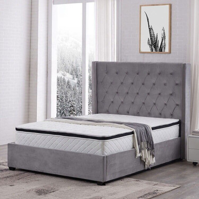 Bed Chesterfield Upholstered bed Luxury Bedroom Design Beds Textile Leather new
