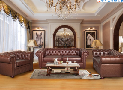 Chesterfield Couch Sofa 2+1 Seater Leather Couch Seat Suite Sofa Sets 2+1