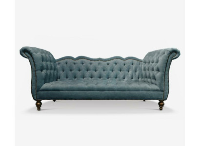 English Luxury Sofa Chesterfield Colorful Textile Couch Turkis Blue e Green Couches