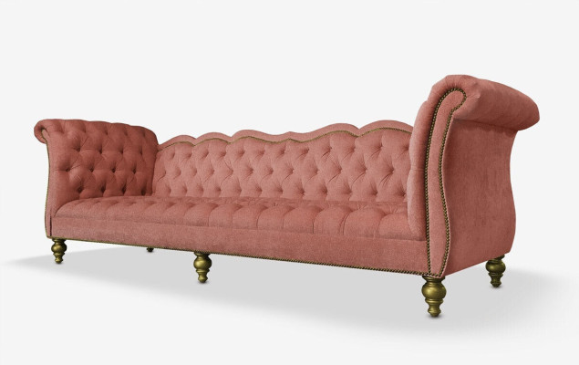 English Luxury Sofa Chesterfield Colorful Textile Couch Turkis Blue e Green Couches