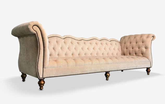 English Luxury Sofa Chesterfield Colorful Textile Couch Turkis Blue e Green Couches