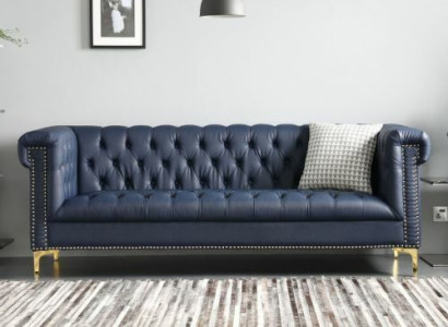 Chesterfield Leather Upholstery Design Sofa Luxury Couch Classic Sofa 3 Seater new