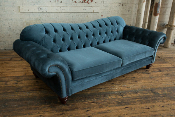 Chesterfield 4 Seater Couch Upholstery Textile Couches Living room Sofa