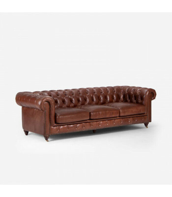 Sofa set 3+1+1 seater Classic Luxury Chesterfield Sofa Leather