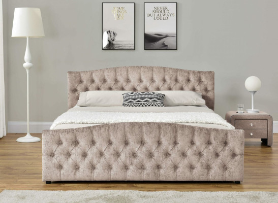 Upholstered Designer Bed Textile Leather Upholstery Beds 180x200cm Bedroom