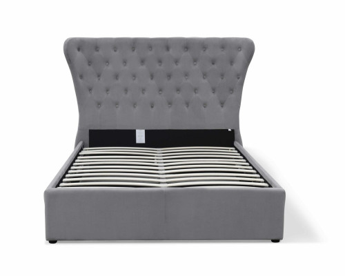 Gray Chesterfield Double bed Luxury Beds Designer Bedroom Bed