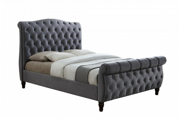 Classic s Velvet Textile Bed Double Beds Padded Hotel Bedroom 180x200