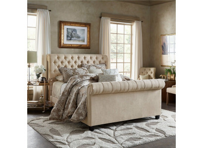 Large Luxury Chesterfield Double Bed Upholstery Beds Bedroom Furniture