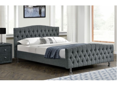 Bedroom Designer Chesterfield Gray Double bed Noble Beds