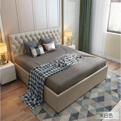 Chesterfield Designer Bed Bedroom Imitation leather Upholstery 140/160/180/200 cm