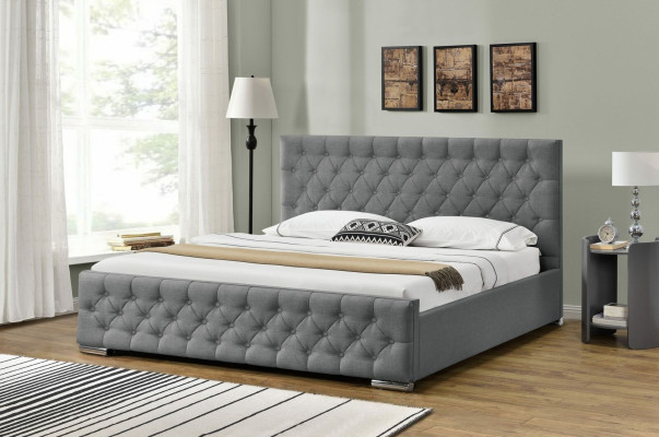 Chesterfield Bed Design Bedroom English Beds 200x200cm Textile Upholstery