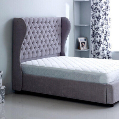 Chesterfield Designer Bed Bedroom Textile Leather Upholstery 140/160/180/200cm