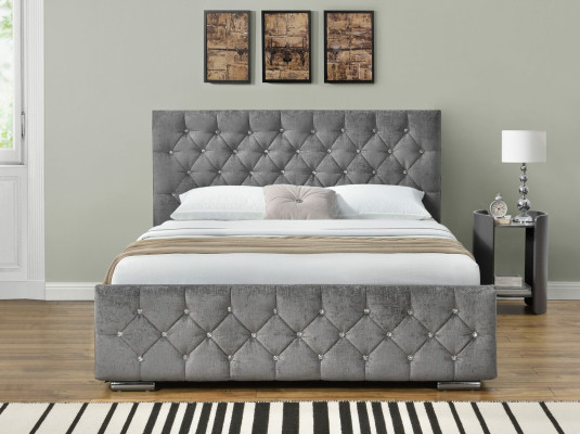 Chesterfield Bed Design Bedroom English Beds 160x200cm Textile Upholstery