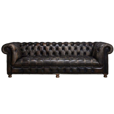 Classic Chesterfield Couch Black English Living room Couches