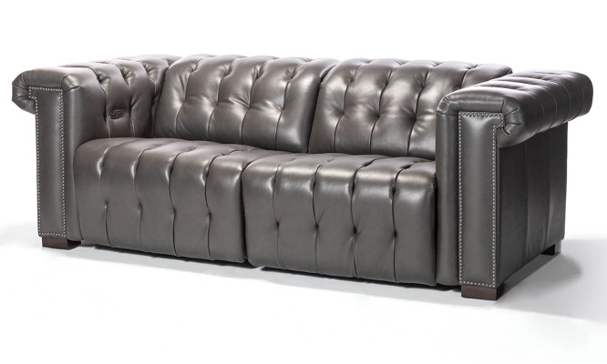 Designer Black Chesterfield Three Seater 3-Seater Living room Couch