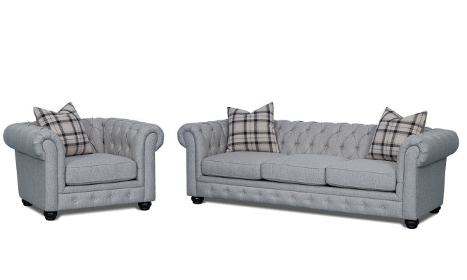 Chesterfield Sofa set Sofa Couch Upholstery 3+1 Seater Leather Couches Textile new