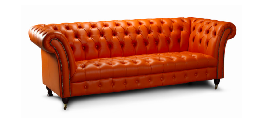Designer Sofa 3 Seater Chesterfield Couch Upholstery Sofas Design Orange Instant