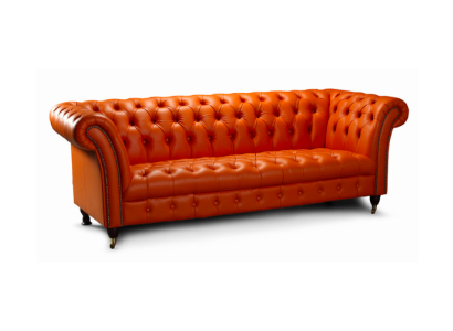 Designer Sofa 3 Seater Chesterfield Couch Upholstery Sofas Design Orange Instant