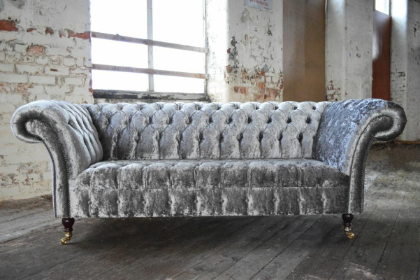 Three Seater Silver Couch Upholstery Design Sofa 3 Seater Chesterfield Sofa