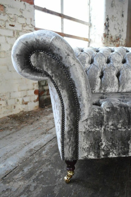 Three Seater Silver Couch Upholstery Design Sofa 3 Seater Chesterfield Sofa