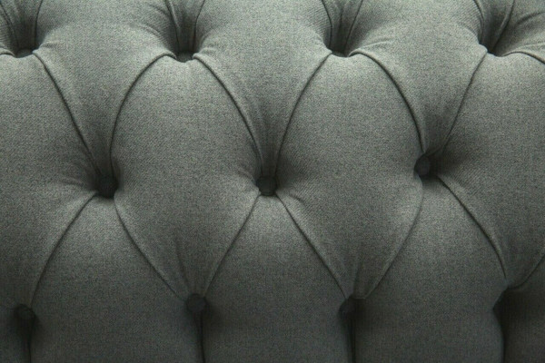 Design Chesterfield Sofa 4-Seater Gray Couch Upholstery Leather Sofas Living room new