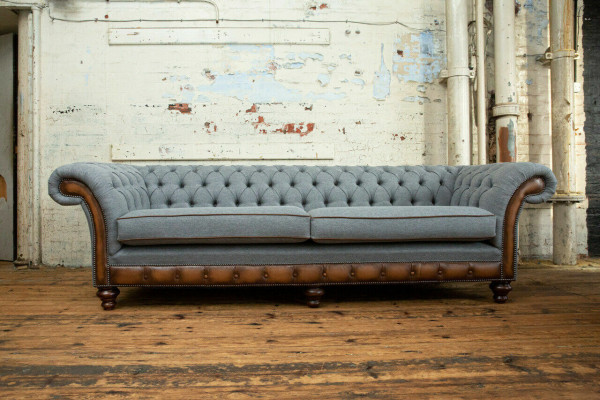 Chesterfield leather sofa fabric sofa sofa couch upholstery living room custom made