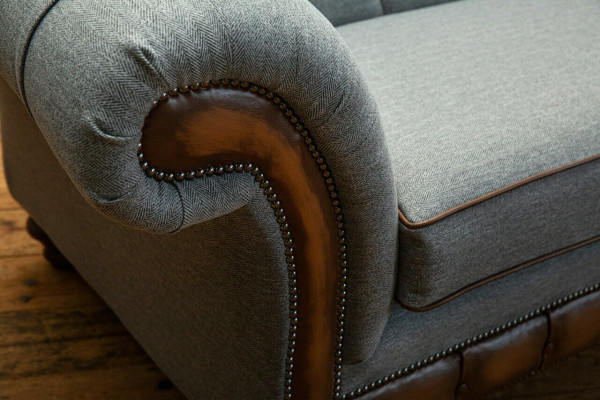 Chesterfield leather sofa fabric sofa sofa couch upholstery living room custom made