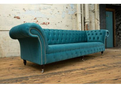 Chesterfield Couch xxl big sofa couches velvet Leather Textile Upholstery sofas 4 Seater