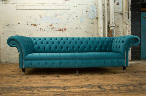 Chesterfield Couch xxl big sofa couches velvet Leather Textile Upholstery sofas 4 Seater
