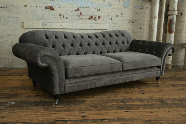 Chesterfield Fabric Sofa Couch Sofa set 4 Seater Suite Design Modern Sofa